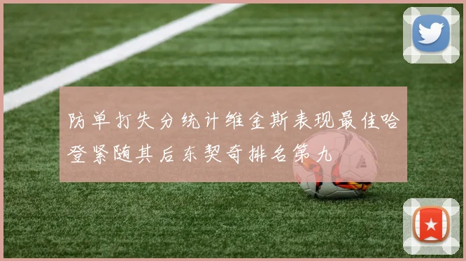 防单打失分统计维金斯表现最佳哈登紧随其后东契奇排名第九