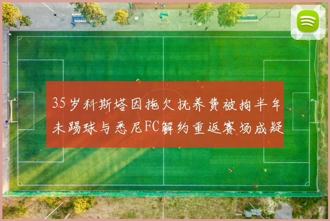 35岁科斯塔因拖欠抚养费被拘半年未踢球与悉尼FC解约重返赛场成疑